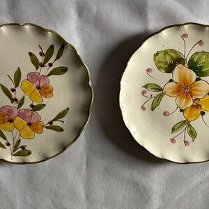 Ainring Keramik Hand-Painted Floral Ceramic Plates